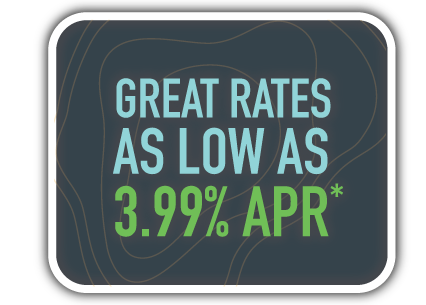 Great rates as low as 3.99% apr*